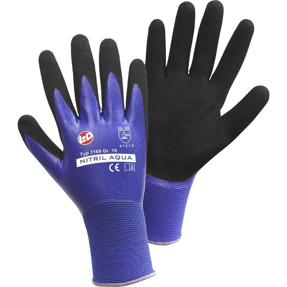 L+D Nitril Aqua 1169-XL Nylon Arbeitshandschuh Größe (Handschuhe): 10, XL EN 388:2016 CAT II 1 St.