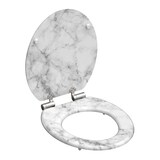 thumbnail of MDF WC Sitz MARMOR STONE, Toilettendeckel mit Absenkautomatik Motiv, Klobrille mit Holzkern, Toilettensitz, WC Deckel