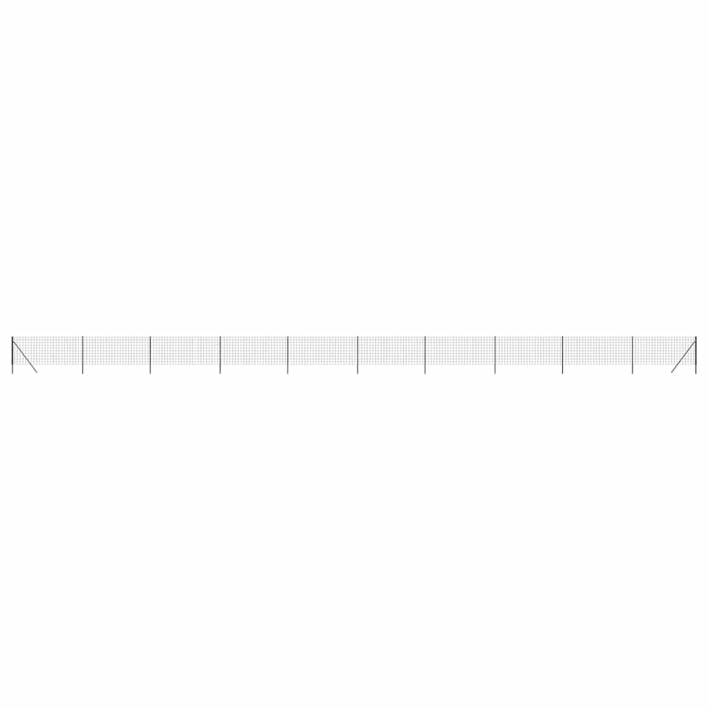 vidaXL Maschendrahtzaun Anthrazit 1x25 m Verzinkter Stahl