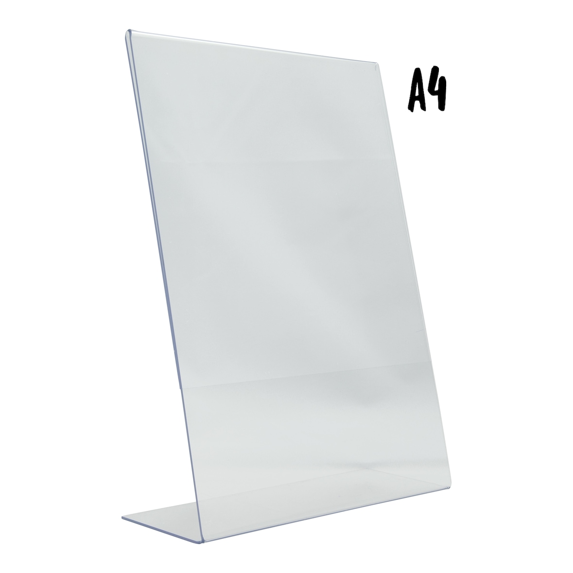 Securit® Espositore Trasparente A4 – Forma L – Verticale – Acrilico Doppio Lato