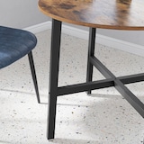 thumbnail of Helloshop26 - Runder Ess-/Küchentisch für Wohnzimmer/Büro 80 x 75 cm Industriestil braun 12_0007437