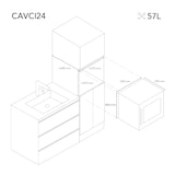 thumbnail of Les Petits Champs, Cantinetta da vino 24 bottiglie, da incasso CAVCI24, 57L, acciaio inox, Design elegante