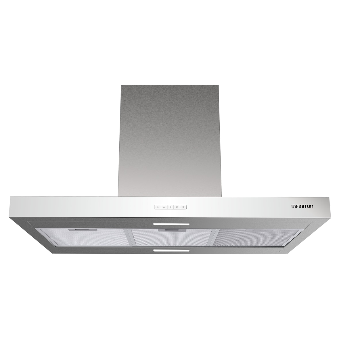 INFINITON Campana Isla CMPT-ISH99X, 800 m3/h, A, Ancho 90 cm, T-Invertida, Inox