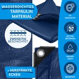 thumbnail of Abdeckplane 140 g/m² (6 x 8 m, Blau) wasserdichte Plane mit Ösen - Gewebeplane Schutzplane