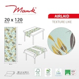 thumbnail of Mank Airlaid Tischläufer Hennes in Blaugrau, 40 cm x 24 m , 1 Stück - Tischband Floral Gräser Herbst