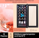 thumbnail of Klarstein Shiraz 18 Uno Weinkühlschrank 50l 18Fl Touch-Bedienfeld 5-18°C Schwarz