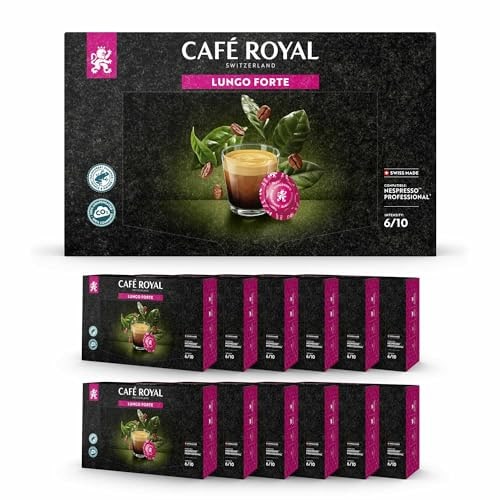 Café en Dosettes - Café Royal Pro | 12 x 50 - Compatibles avec les Machines à café Nespresso®* Professional - Saveur Lungo Forte