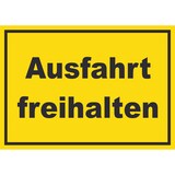 thumbnail of Ausfahrt freihalten Schild gelb-schwarz A1 (594x841mm)