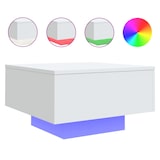 thumbnail of vidaXL Couchtisch mit LED-Leuchten Weiß 55x55x31 cm