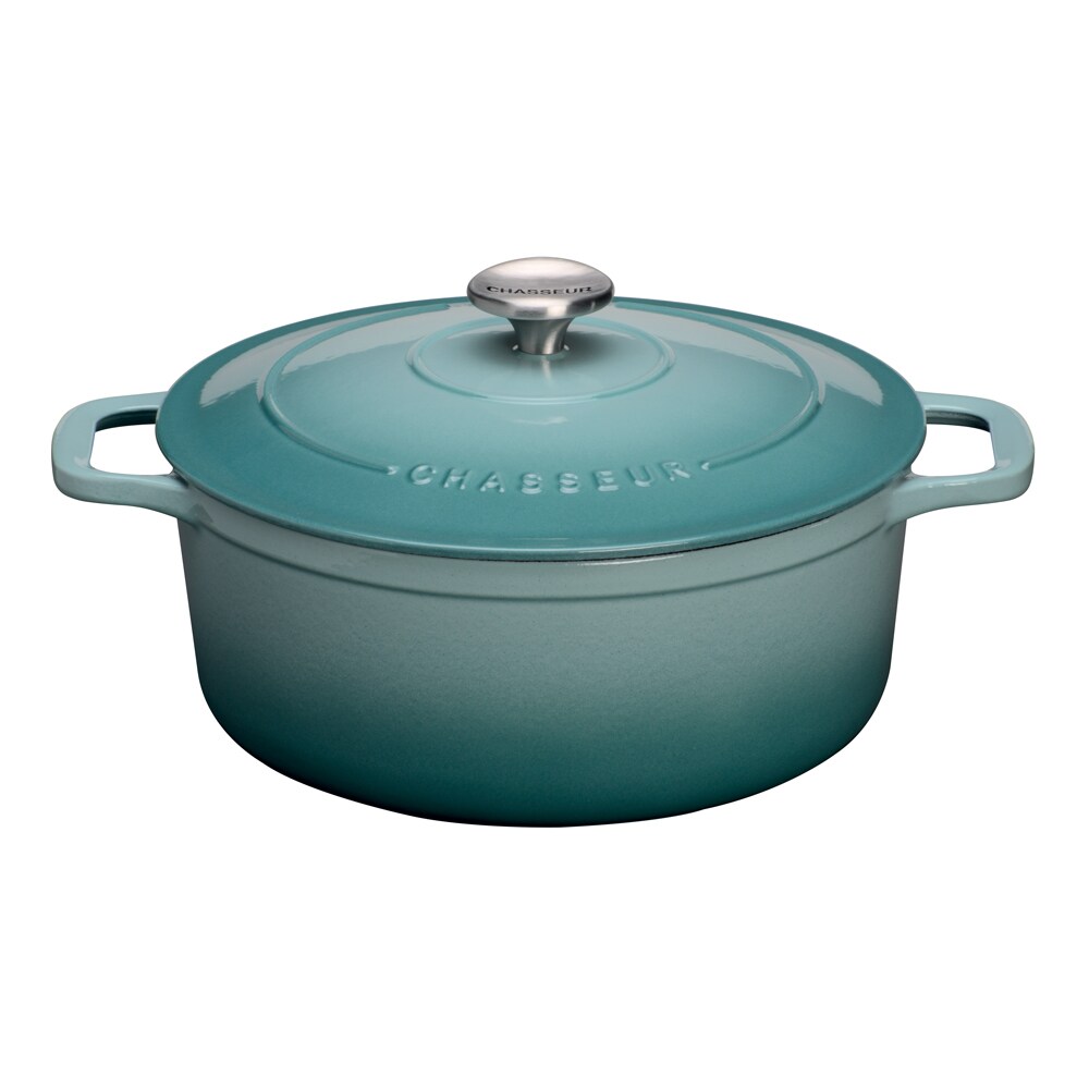 Cocotte ronde 24 cm Chasseur bleu 400.00 cl Rond Fonte émaillée Chasseur 24.00x24.00 cm