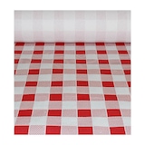 thumbnail of MONOUSO - Papieren tafelkleed rol rood Checkers 1x100m. 40g (6 stuks)