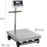 thumbnail of Steinberg Systems Bilancia a piattaforma - 600 kg / 0,1 kg - 50 x 60 cm - Con ruote - kg / lb - LCD