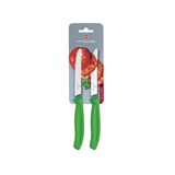 thumbnail of Set de couteaux à tomates et de table dentés 11cm verts (lot de 2) | Victorinox - CU554