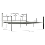 thumbnail of vidaXL Bettgestell Grau Metall 180×200 cm