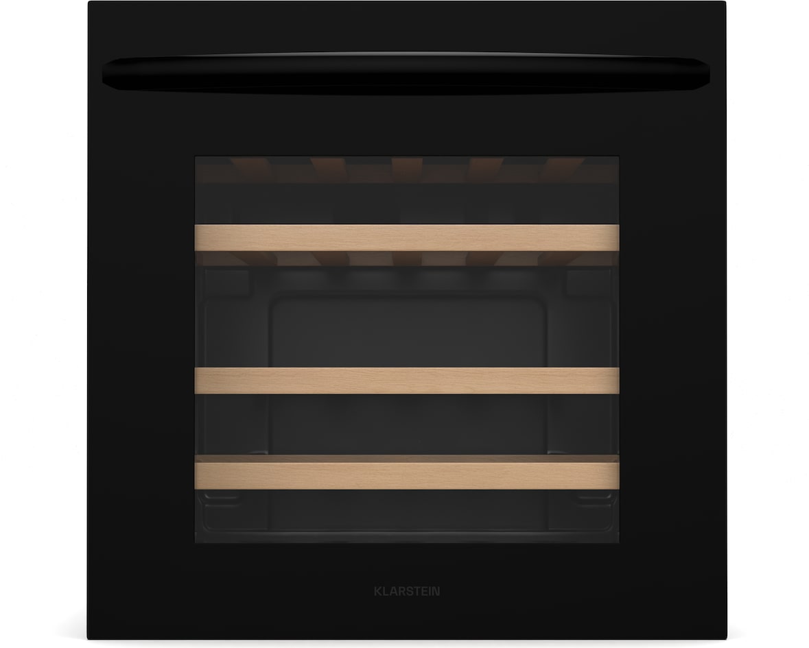 Klarstein Vinoline 30 Built-In Uno Weinschrank | 30 Flaschen | integrierbar | LED | leise Schwarz