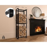 thumbnail of Kaminholzständer Morson schwarz/25x50x150