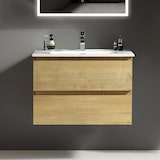 thumbnail of Alpenberger Waschtisch mit Unterschrank Badmöbel 80 cm Breit | Gäste WC Badezimmermöbel mit LED-Spiegel | Waschbecken mit Waschbeckenunterschrank Bad