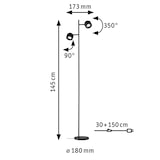 thumbnail of Paulmann LED Stehleuchte Smart Home Zigbee 3.0 Puric Pane   2700K 2x300lm 2x3W Schwarz 79780
