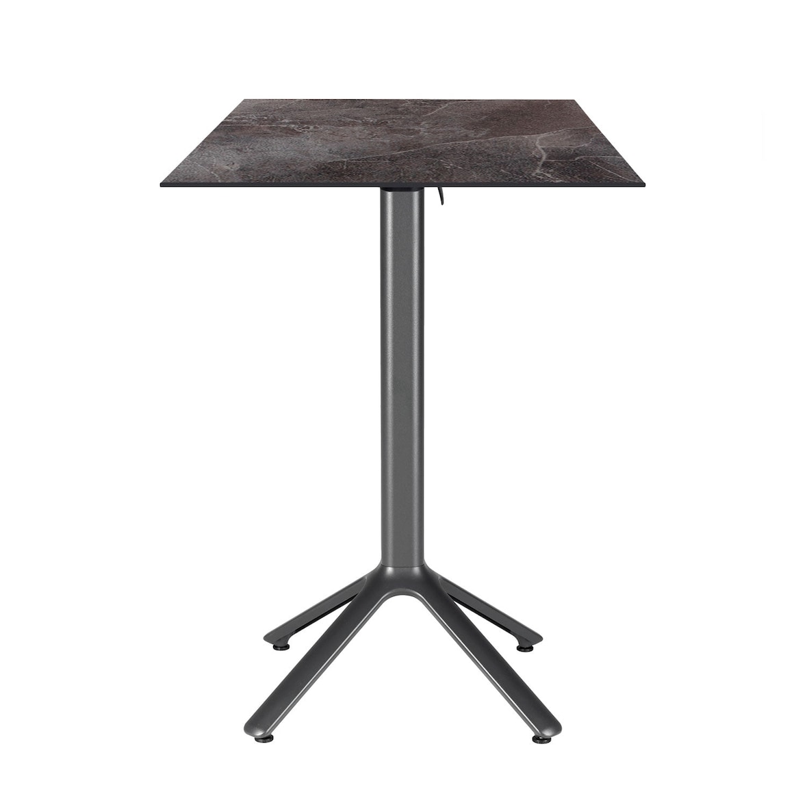 Restootab - Tavolo alto pieghevole Nemo da esterno pietra dark 60x60