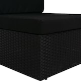 thumbnail of vidaXL Modulares Mittelsofa Poly Rattan Schwarz