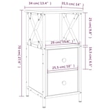 thumbnail of Table de chevet chêne sonoma 34x35,5x70 cm bois d'ingénierie – Modèle Ligne Pure