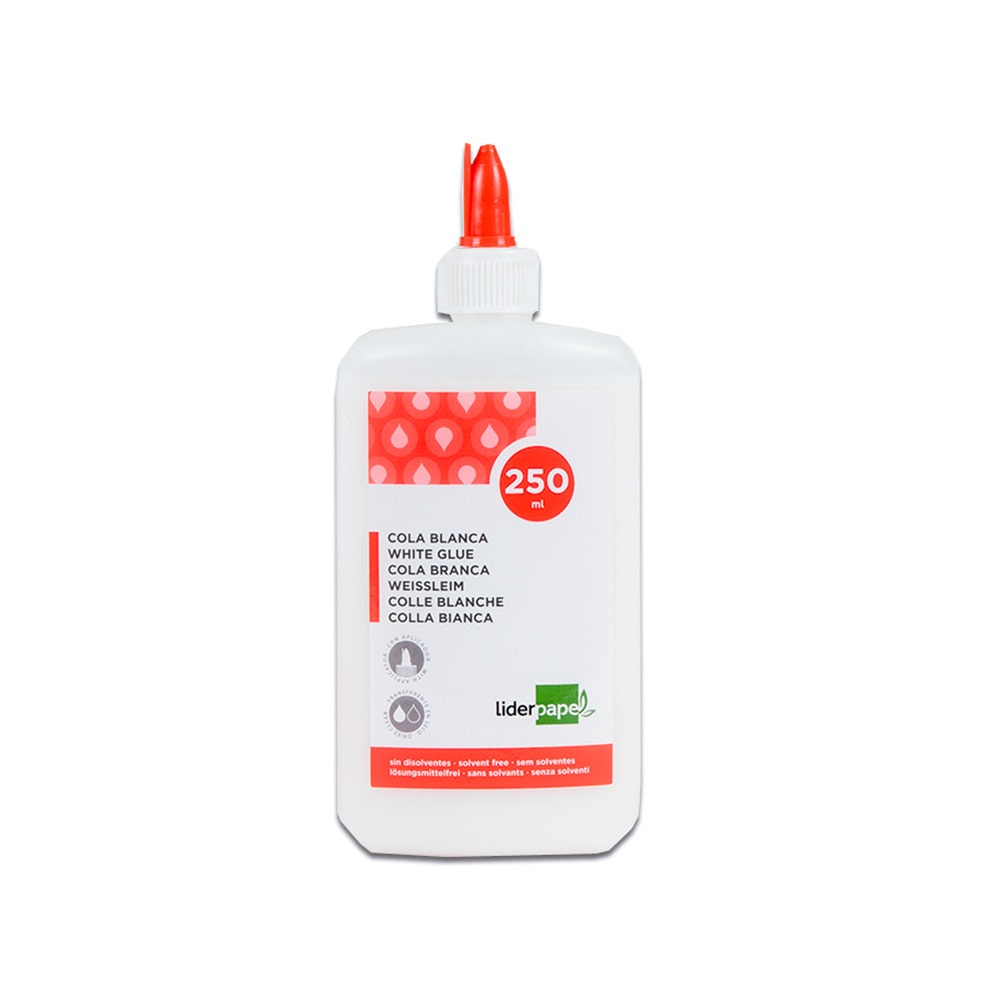 Pegamento Cola Blanca Lavable Liderpapel Bote De 250 Ml