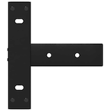 thumbnail of Helloshop26 - Juego de 2 patas de consola en forma de T 38 x 25 x 73 cm con niveles ajustables diseño moderno acero negro 02_0057313