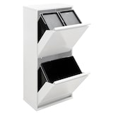 thumbnail of ARREGUI Basic CR401-B Contenedor de Reciclaje de 3 Cubos, 11+11+23 L (45 L), con Cubetas para Envases y Orgánico, Cubo de Basura de Cocina, blanco