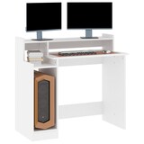 thumbnail of vidaXL Bureau met LED-verlichting 97x45x90 cm bewerkt hout wit