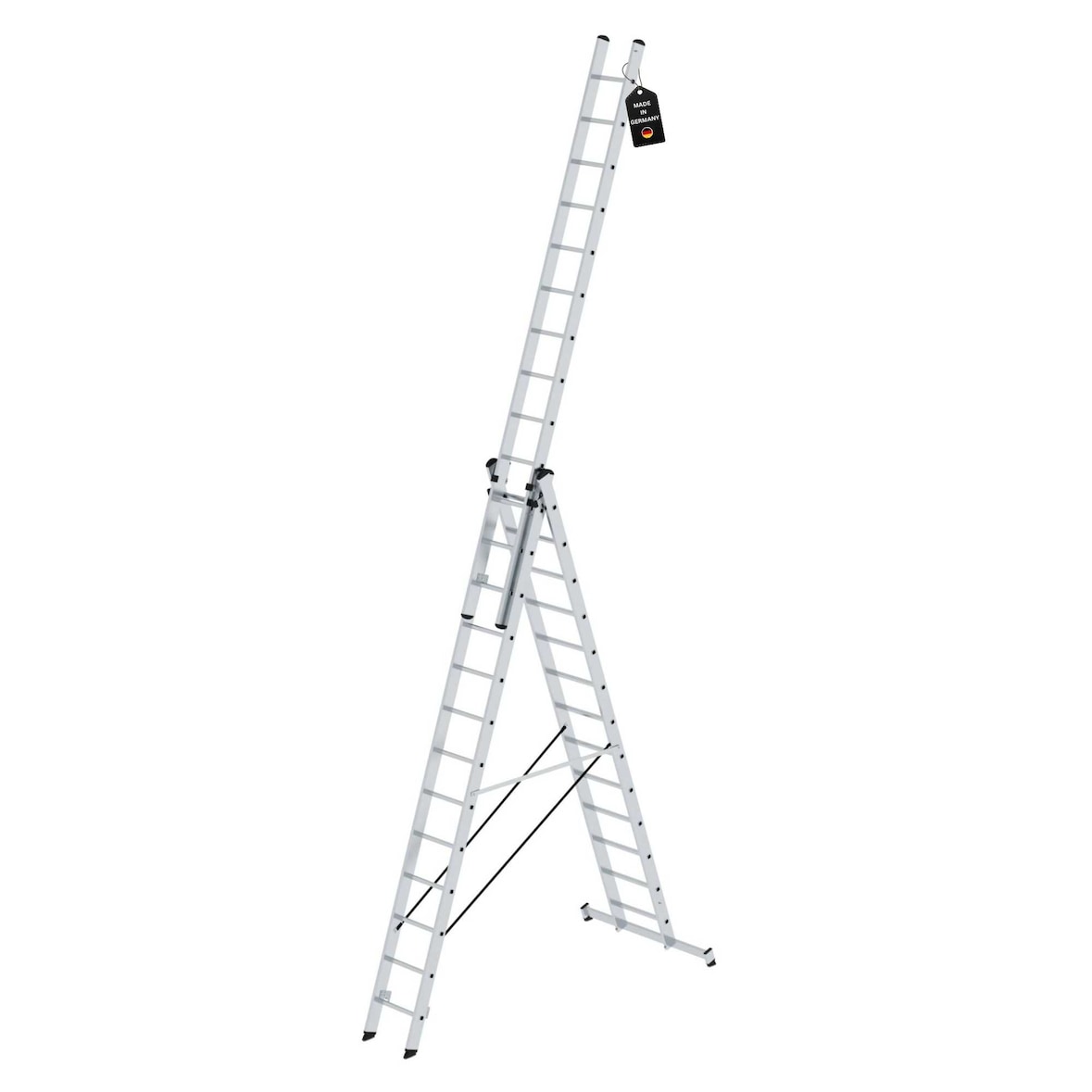 PROREGAL Mehrzweckleiter 3-teilig mit nivello®-Traverse 3x13 Sprossen