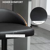 thumbnail of Barhocker 2er Set drehbar höhenverstellbar Schwarz 96x50x44 cm mit Fußstütze, gepolsterter Sitz, Stahlgestell, für Küche und Bar