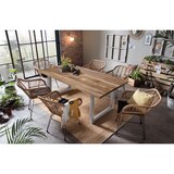 thumbnail of SIT Möbel Esstisch 240 x 100 x 77 cm | Tischplatte 43 mm | Mango natur | U-Metallgestell antiksilber | 15904-40