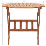 thumbnail of Mesa plegable de jardín de madera maciza de acacia 90x75 cm
