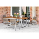thumbnail of Merxx Silano Set 7tlg., 6 Stapelsessel, 1 Tisch 150(200) x 90 cm, Aluminium