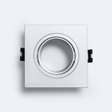 thumbnail of Ledkia Aro Downlight Cuadrado Basculante para Bombilla LED GU10 / GU5.3 Corte Ø 75 mm Plateado