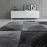 thumbnail of Teppich Wohnzimmer Karo Pflegeleicht Waschbar Strapazierfähig Schlafzimmer OEKO-TEX Schwarz 200x290 cm Gekettelt – INN von Kadima Design