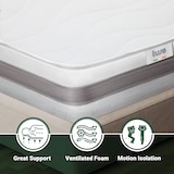 thumbnail of The White Stone Doppelmatratze 170x200 Basic, Antibakteriell, Anti-Milben, Anti-Allergie.| Höhe 16 cm | Made in Italy