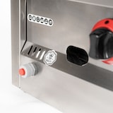 thumbnail of Romux® Grelhador Industrial a Gás com Pedra Vulcânica 100 cm de Bancada Grande Potência Calorífica 5800 W e Grelha Regulável em 3 Alturas | Butano