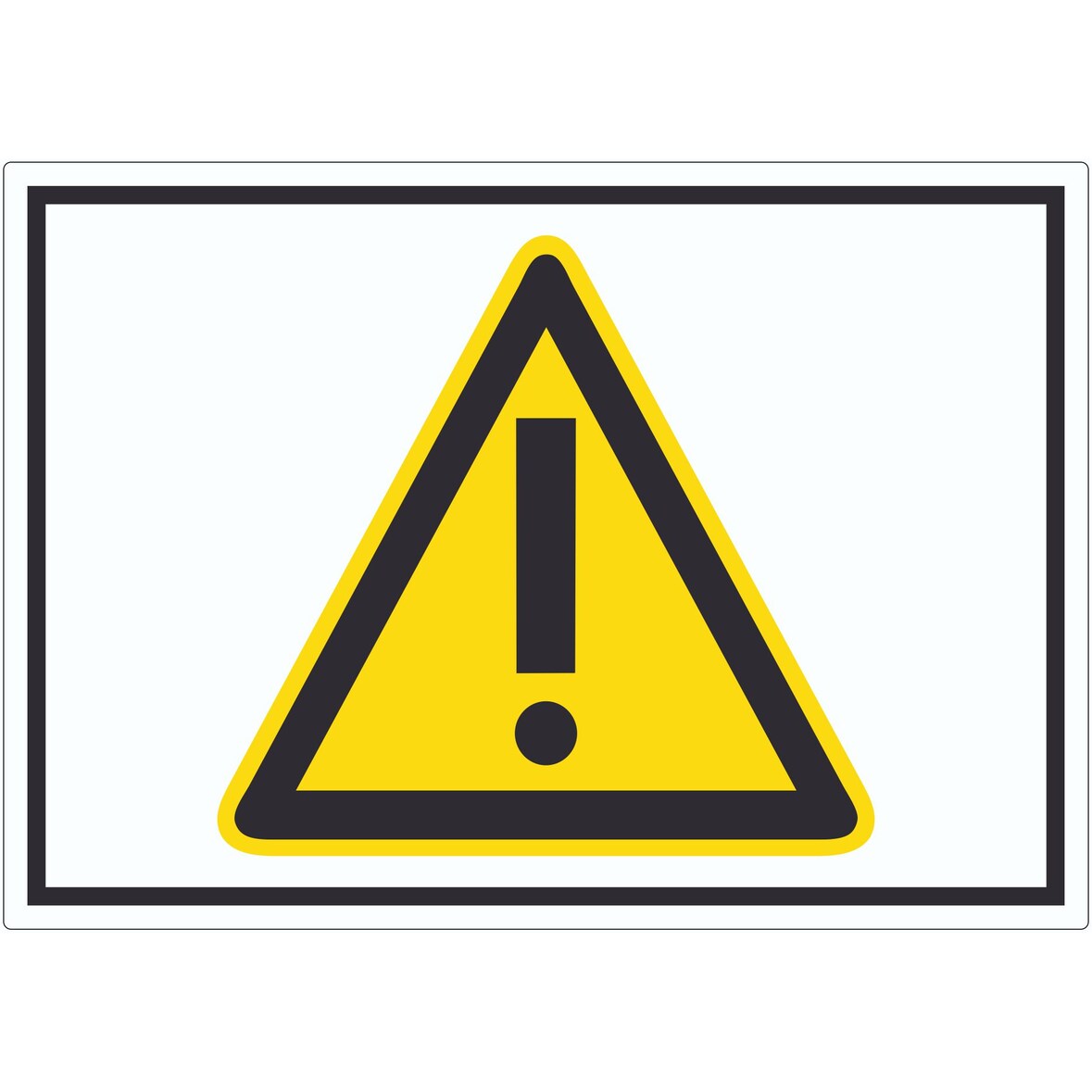 Achtung Zeichen Gelb Symbol Aufkleber A4 (210x297mm)