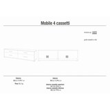thumbnail of SARMOG MOBILE 4 CASSETTI KIT L179 P47 H50 in truciolare nobilitato color noce stelvio