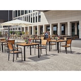 thumbnail of METRO PROFESSIONAL Cadeira empilhável com apoios de braços totalmente cobertos Lynx, alumínio/eucalipto, preto