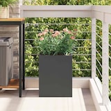 thumbnail of vidaXL Gartenblumentopf Schwarz 32 x 32 x 40 cm Kaltgewalzter Stahl