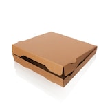 thumbnail of Pizzakarton Pizzabox Flammkuchenbox 24x24 braun unbedruckt 100 Stk, to go, take away, kompostierbar, Kraftkarton, fettresistent