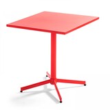 thumbnail of Ensemble table carrée de terrasse inclinable et 2 chaises bistrot rouge - Oviala