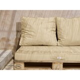 thumbnail of Lot matelas pour palette déhoussable avec assise de 120x80x10cm et dossier Beige Clair
