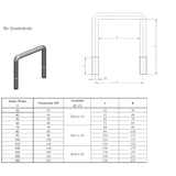 thumbnail of Quadratrohrbügel verzinkt mit M-Gewinde, Lichte Weite:42 mm