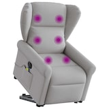 thumbnail of vidaXL Massagesessel mit Aufstehhilfe Elektrisch Wolkengrau Stoff
