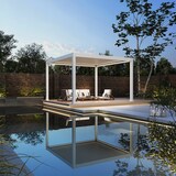 thumbnail of Weide E-Deluxe Plus | elektrische Pergola mit LED | Voll Aluminium | 4 x 4 M | motorisiertes Lamellendach weiß