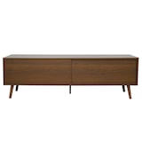 thumbnail of Meuble TV 1 porte rectangulaire L160 cm marron