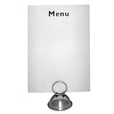 thumbnail of Porte-menu inox A4 avec anneau rond
